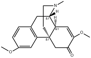 Morphinan-6-one, 7,8-didehydro-3,7-dimethoxy-17-methyl-, L-(+)- 结构式