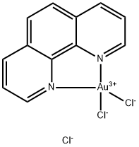 Gold(1+), dichloro(1,10-phenanthroline-κN1,κN10)-, chloride (1:1), (SP-4-2)- 结构式