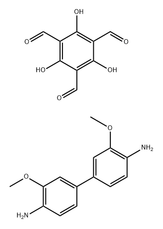 1,3,5-Benzenetricarboxaldehyde, 2,4,6-trihydroxy-, polymer with 3,3'-dimethoxy[1,1'-biphenyl]-4,4'-diamine 结构式