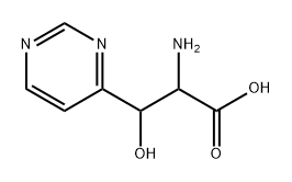 2-氨基-3-羟基-3-(嘧啶-4-基)丙酸 结构式