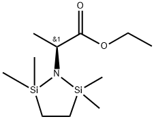 1-Aza-2,5-disilacyclopentane-1-acetic  acid,  -alpha-,2,2,5,5-pentamethyl-,  ethyl  ester,  (S)-  (9CI) 结构式