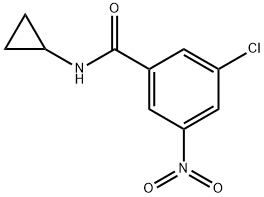 3-chloro-N-cyclopropyl-5-nitrobenzamide 结构式