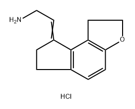 Ethanamine, 2-(1,2,6,7-tetrahydro-8H-indeno[5,4-b]furan-8-ylidene)-, hydrochloride (1:1) 结构式