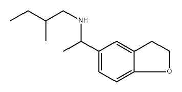 N-(1-(2,3-二氢苯并呋喃-5-基)乙基)-2-甲基丁烷-1-胺 结构式