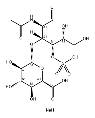 2-(乙酰氨基)-2-脱氧-3-O-BETA-D-吡喃葡糖酸基-D-半乳糖 4-(硫酸氢酯)二钠盐 结构式