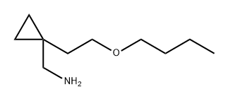 (1-(2-butoxyethyl)cyclopropyl)methanamine 结构式