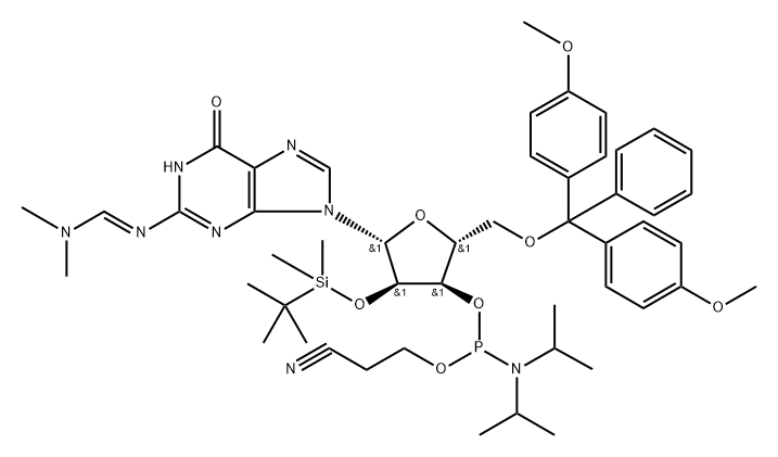 RNA "G" phosphoramidite 结构式