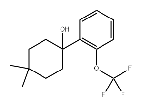 4,4-dimethyl-1-(2-(trifluoromethoxy)phenyl)cyclohexanol 结构式