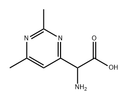 2-amino-2-(2,6-dimethylpyrimidin-4-yl)acetic acid 结构式