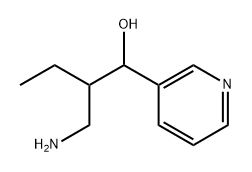2-(氨基甲基)-1-(吡啶-3-基)丁烷-1-醇 结构式