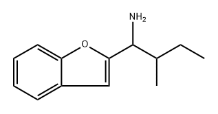 1-(苯并呋喃-2-基)-2-甲基丁烷-1-胺 结构式