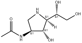 Acetamide, N-5-(1,2-dihydroxyethyl)-4-hydroxy-3-pyrrolidinyl-, 3S-3.alpha.,4.beta.,5.alpha.(R*)- 结构式