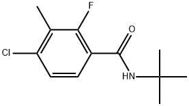 4-Chloro-N-(1,1-dimethylethyl)-2-fluoro-3-methylbenzamide 结构式