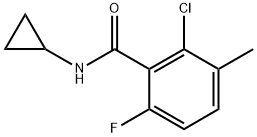 2-Chloro-N-cyclopropyl-6-fluoro-3-methylbenzamide 结构式