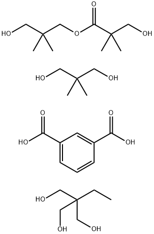 1,3-Benzenedicarboxylic acid, polymer with 2,2-dimethyl-1,3-propanediol, 2-ethyl-2-(hydroxymethyl)-1,3-propanediol and 3-hydroxy-2,2-dimethylpropyl 3-hydroxy-2,2-dimethylpropanoate 结构式