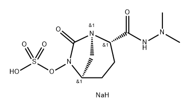 1 ,6-DIAZABICYCLO[3.2.1 ]OCTANE-2-CARBOXYLIC ACID, 7-OXO-6-(SULFOOXY)-, 2-(2,2-DIMETHYLH YDRAZIDE), 结构式