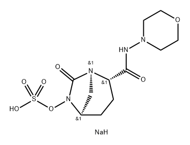 SULFURIC ACID, MONO[(1R,2S,5R)-2-[(4-MORPHOLI NYLAMINO)CARBONYL]-7-OXO-1,6-DIAZABICYCLO [3.2.1]OCT-6 结构式