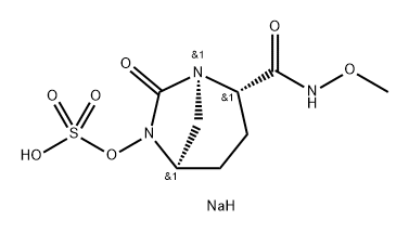 SULFURIC ACID, MONO [(1 R,2S,5R)-2-[(METHOX YAMINO)CARBONYL]-7-OXO-1 ,6-DIAZABICYCLO [3.2.1 ]OCT-6-Y 结构式