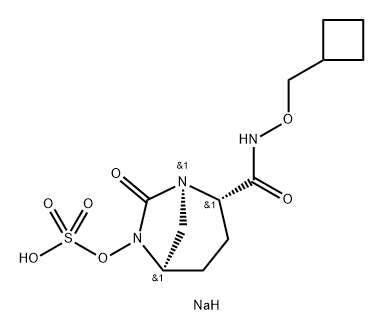 SULFURIC ACID, MONO[(1R,2S,5R)-2-[[(CYCLOBUTY LMETHOXY)AMINO]CARBONYL]-7-OXO-1,6-DIAZAB ICYCLO[3.2.1 结构式