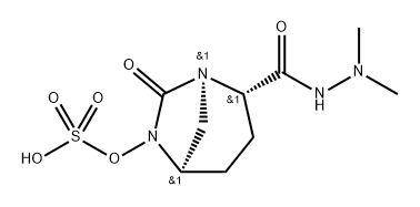 REL-(1R,2S,5R)-7-OXO-6-(SULFOOXY)-1,6-DIAZAB ICYCLO[3.2.1]OCTANE-2-CARBOXYLIC ACID 2-(2,2- DIMETHYLH 结构式