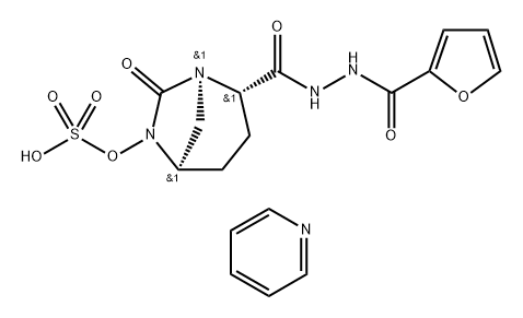 PYRIDINIUM (2S,5R)-N'-(FURAN-2-YLCARBONYL)-7-OXO-6-(SULFOOXY)-1,6-DIAZABICYCLO-[3.2.1]OCTANE-2-CARBO 结构式