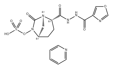 PYRIDINIUM (2S,5R)-N'-(1,3-OXAZOL-4-YLCARBONYL)-7-OXO-6-(SULFOOXY)-1,6-DIAZABICYCLO-[3.2.1]OCTANE-2- 结构式