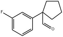 1-(3-氟苯基)环戊基甲醛 结构式