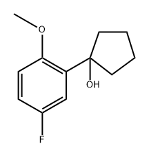 1-(5-氟-2-甲氧基苯基)环戊醇 结构式