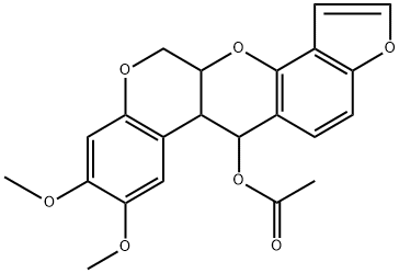 12-脱氧代-12ALPHA-乙酰氧基鱼藤酮 结构式