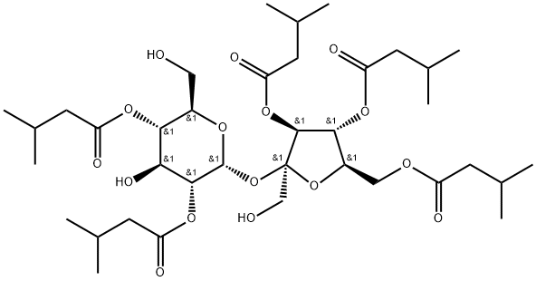 2,4,3',4',6'-Penta-O-(3-methylbutanoyl)sucrose 结构式