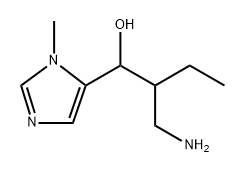 2-(氨基甲基)-1-(1-甲基-1H-咪唑-5-基)丁-1-醇 结构式