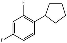 1-cyclopentyl-2,4-difluorobenzene 结构式