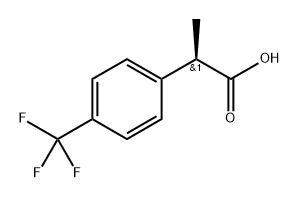 (R)-2-(4-(三氟甲基)苯基)丙酸 结构式