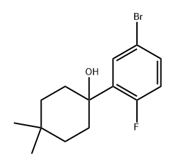 1-(5-bromo-2-fluorophenyl)-4,4-dimethylcyclohexanol 结构式