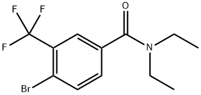 4-bromo-N,N-diethyl-3-(trifluoromethyl)benzamide 结构式