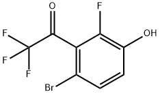 1-(6-BROMO-2-FLUORO-3-HYDROXYPHENYL)-2,2,2-TRIFLUOROETHAN 结构式