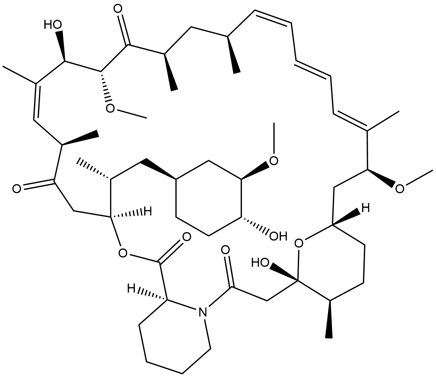 Rapamycin, 15-deoxo- 结构式