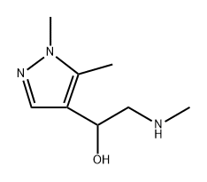 1-(1,5-二甲基-1H-吡唑-4-基)-2-(甲基氨基)乙醇 结构式