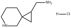 5-Azaspiro[2.5]octane-1-methanamine, hydrochloride (1:1) 结构式