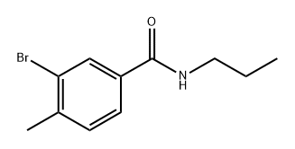 4-溴-3-甲基-N-丙基苯甲酰胺 结构式