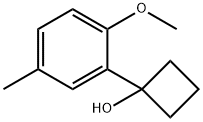 1-(2-methoxy-5-methylphenyl)cyclobutanol 结构式
