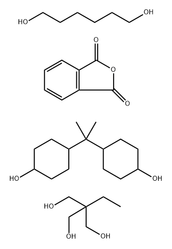 1,3-Isobenzofurandione polymer with 2-ethyl-2-(hydroxymethyl)-1,3-propanediol, 1,6-hexanediol and 4,4'-(1-methylethylidene)bis(cyclohexanol) 结构式