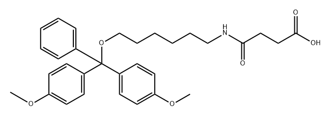 Butanoic acid, 4-[[6-[bis(4-methoxyphenyl)phenylmethoxy]hexyl]amino]-4-oxo- 结构式