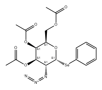 Phenyl 3,4,6-tri-O-acetyl-2-azido-2-deoxy-1-seleno-α-D-galactopyranoside 结构式