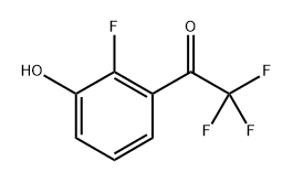 2,2,2-Trifluoro-1-(2-fluoro-3-hydroxyphenyl)ethanone 结构式