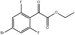 Benzeneacetic acid, 4-bromo-2,6-difluoro-α-oxo-, ethyl ester 结构式