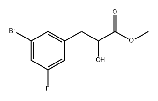 3-(3-溴-5-氟苯基)-2-羟基丙酸甲酯 结构式