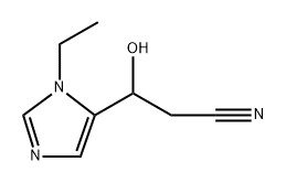 3-(1-乙基-1H-咪唑-5-基)-3-羟基丙腈 结构式