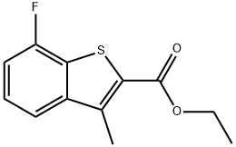 7-氟-3-甲基-1-苯并噻吩-2-羧酸乙酯 结构式