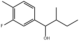 3-Fluoro-4-methyl-α-(1-methylpropyl)benzenemethanol 结构式